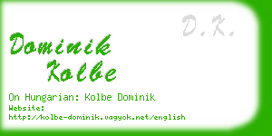 dominik kolbe business card